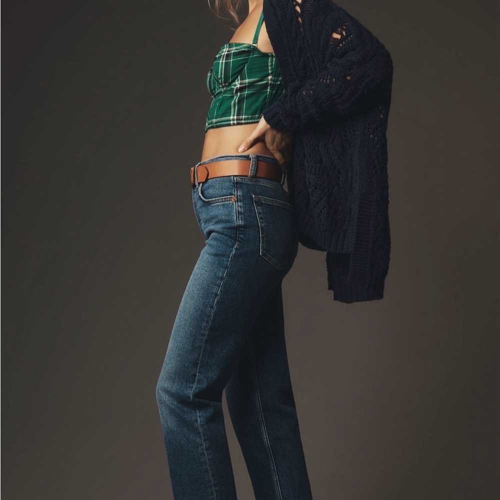Re/Done Classic Straight Leg Jeans in Blue Wash - Picture 4 of 5